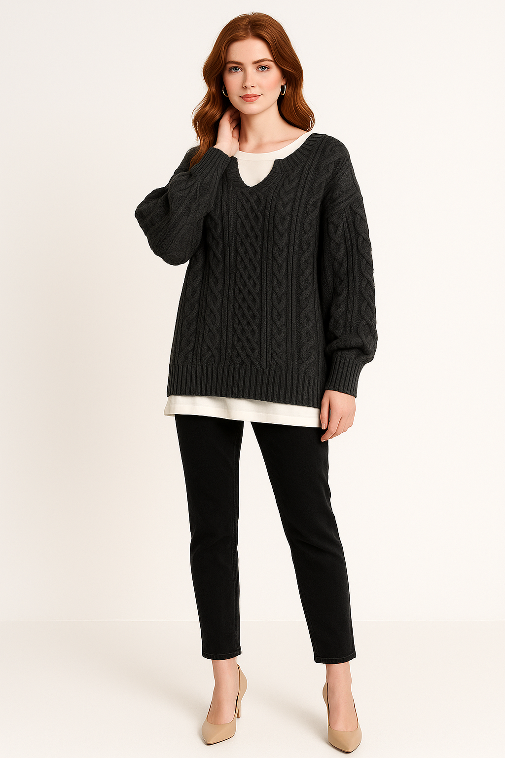Women's Winter Cable Knit Sweater