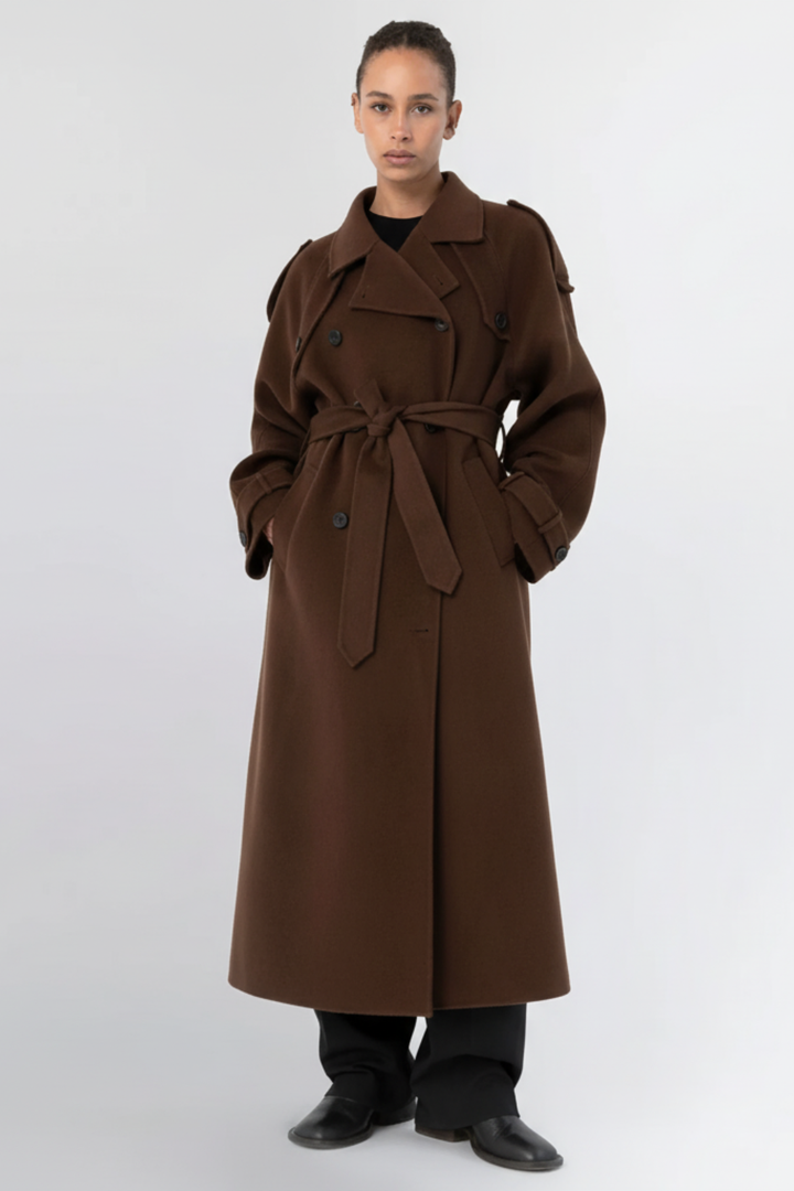 Women’s Wool-Blend Belted Coat
