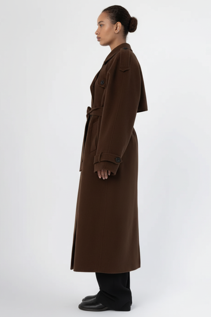 Women’s Wool-Blend Belted Coat