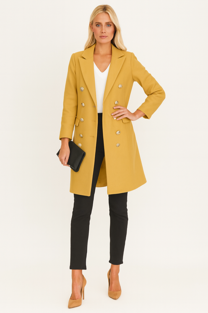 Women's Button Down Long Winter Coat