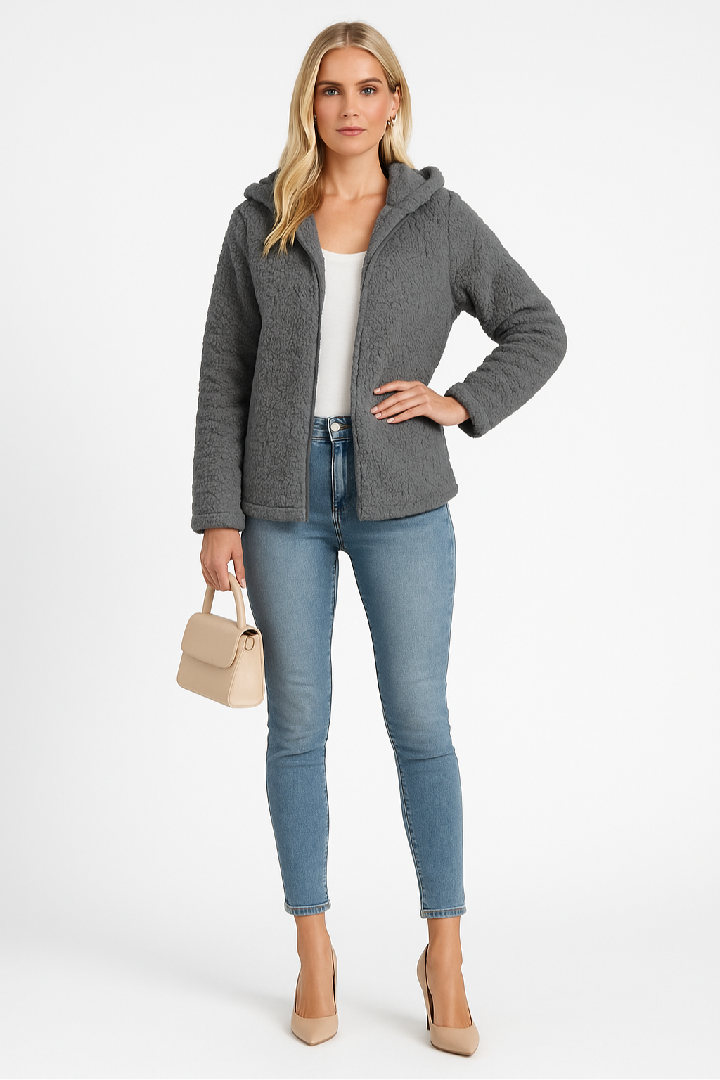 Women's Casual Warm Hooded Jacket