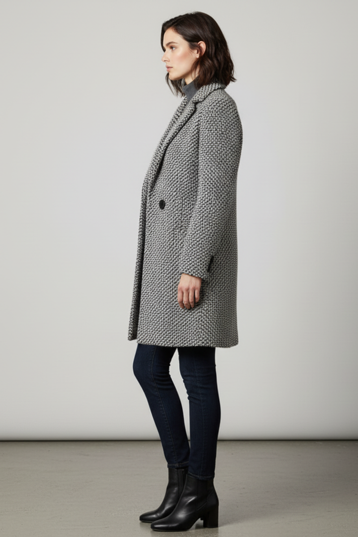 Women’s Winter Wool Blend Coat Single Breasted Smart Long Overcoat