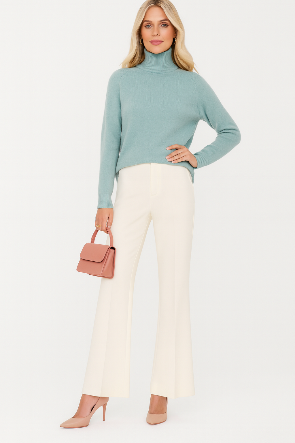 Women's Classic Long Sleeve Turtleneck Pullover Sweater