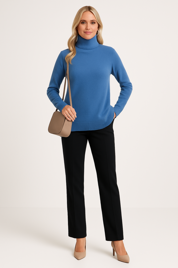Women's Classic Long Sleeve Turtleneck Pullover Sweater