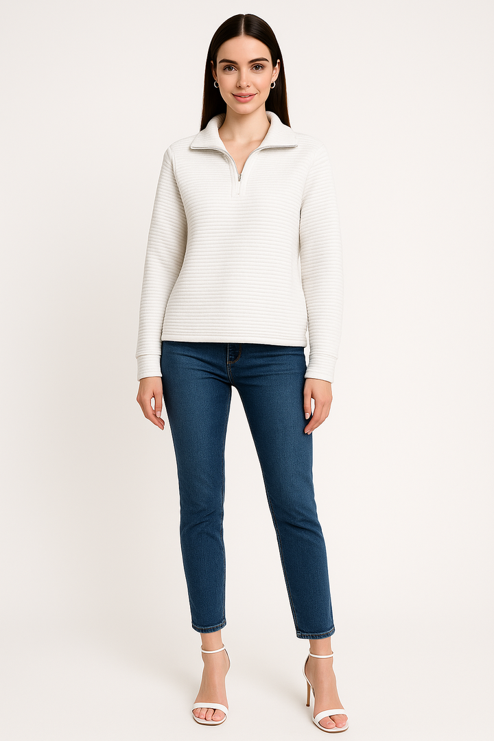 Women's Elegant Half-Zip Sweater