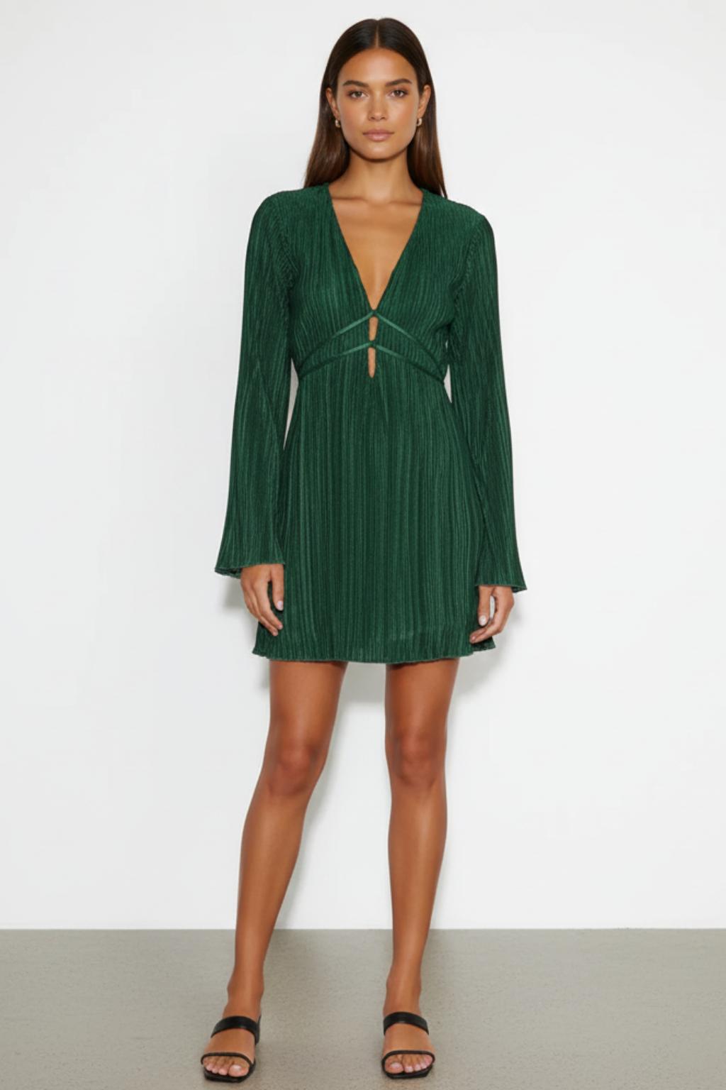 Women's Elegant Long Sleeve Mini Dress