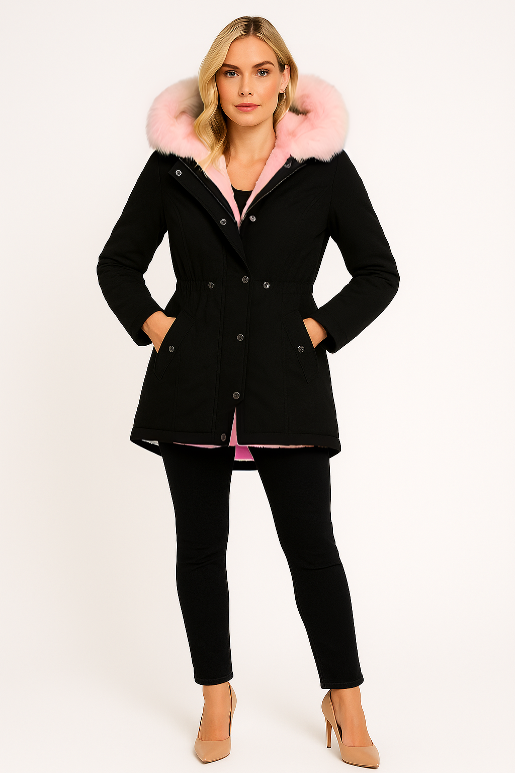 Women’s Faux Fur Lined Hooded Parka Jacket