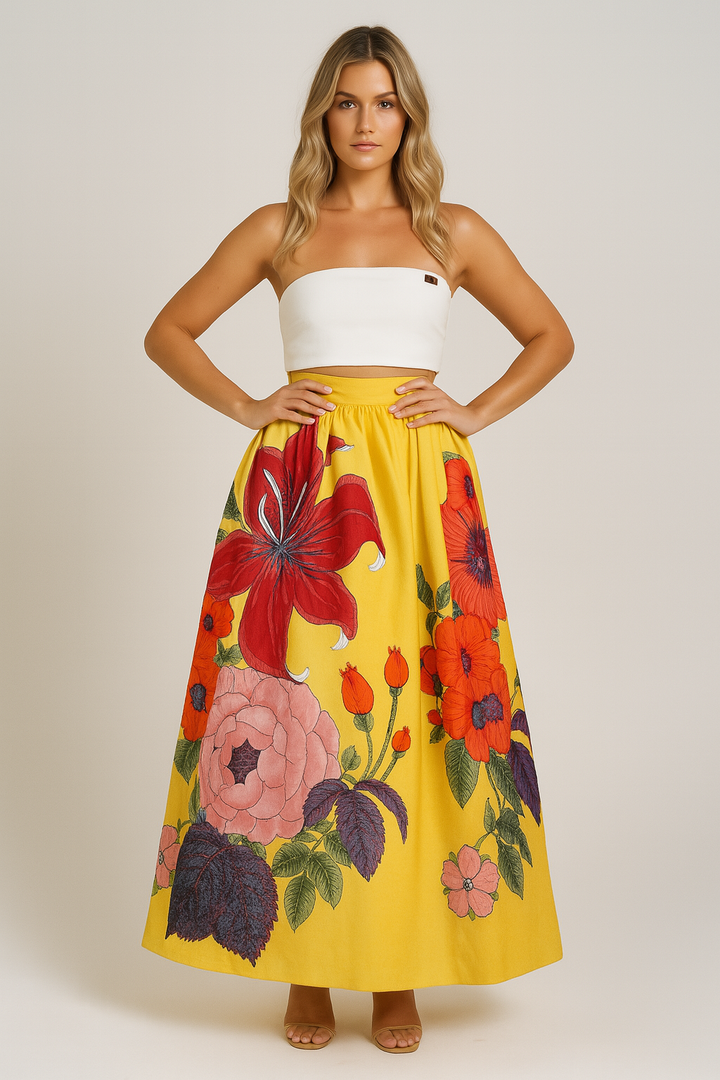 Women’s Floral Print Maxi Skirt