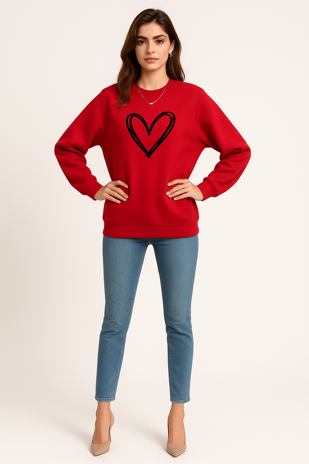Women’s Heart-Accent Sweatshirt
