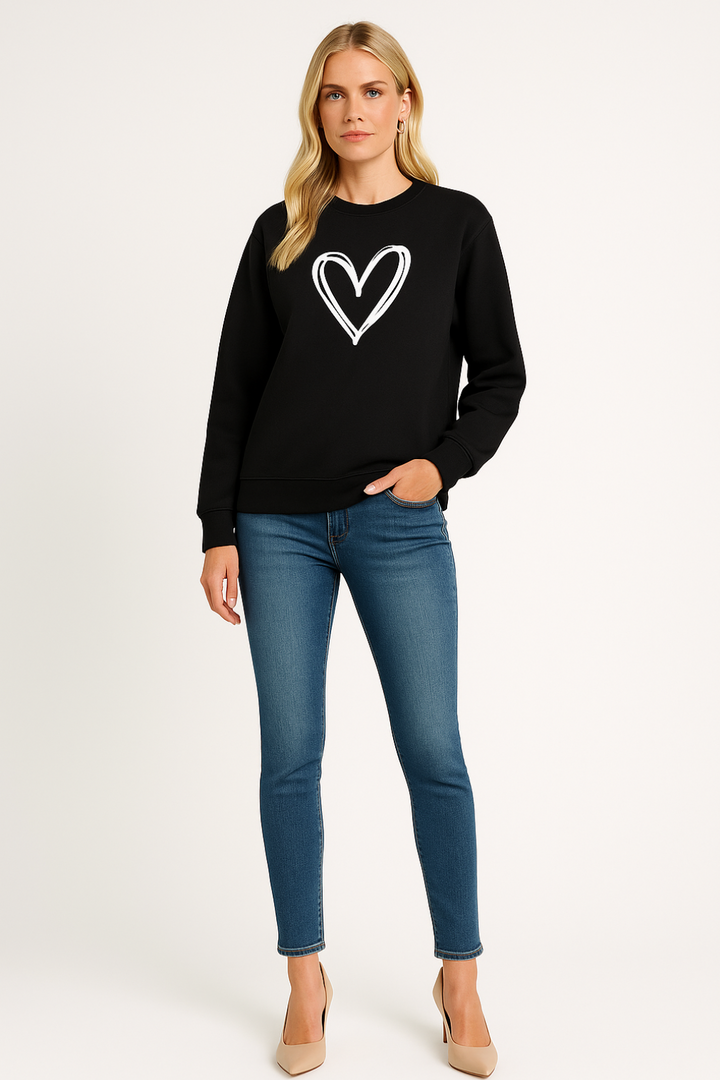 Women’s Heart-Accent Sweatshirt