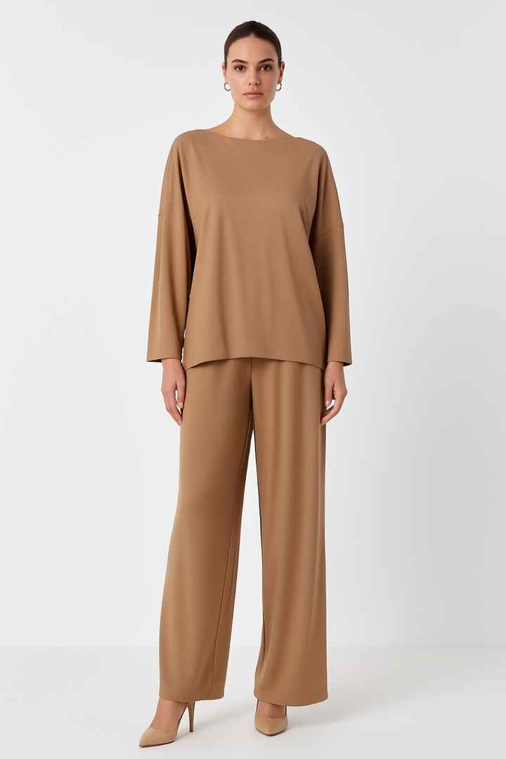 Women's Long Sleeve Top and Pants Two-Piece Set