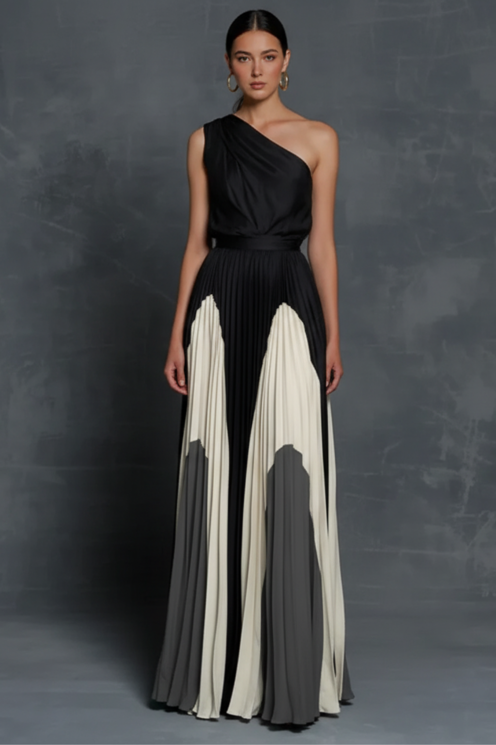 Women’s One-Sleeve Shoulder Maxi Dress