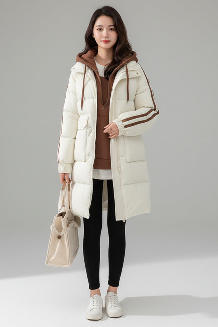 Women's Oversized Quilted Winter Long Jacket