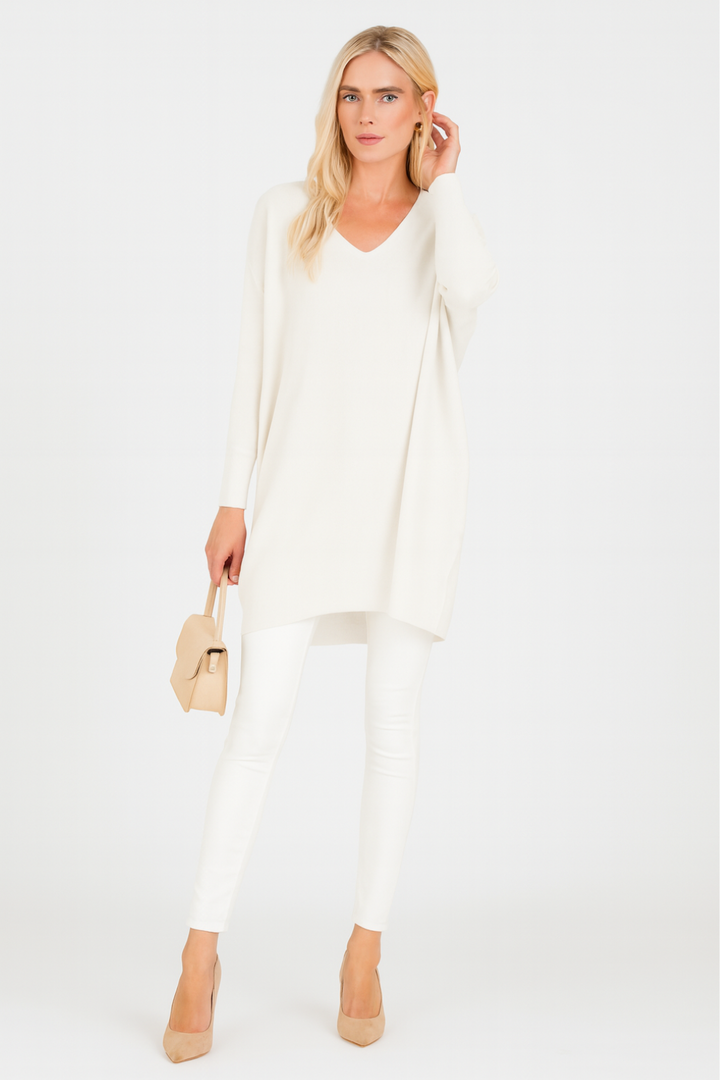 Women’s Oversized V-Neck Sweater