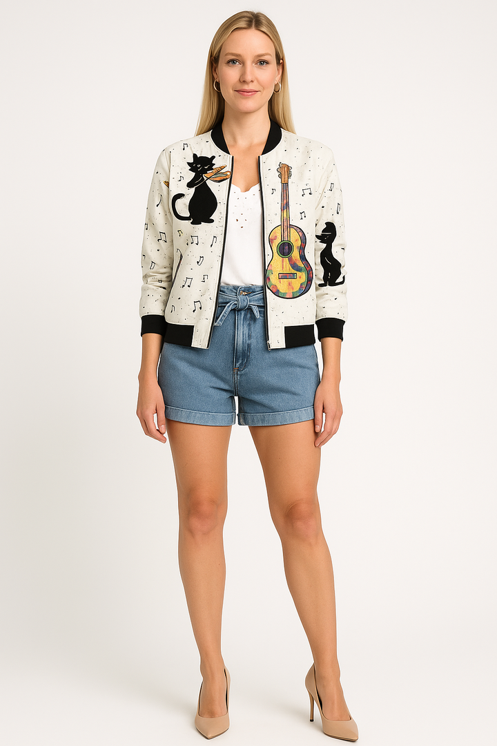 Women’s Printed Bomber Jacket