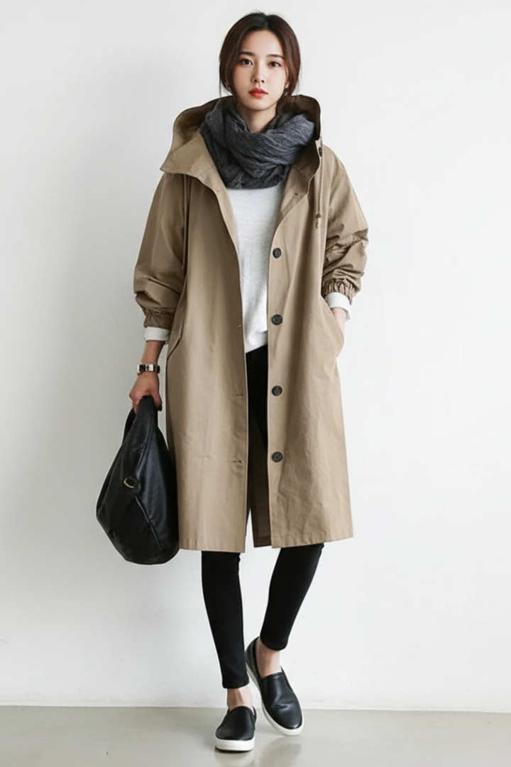 Women's Rain Long Trench Coat