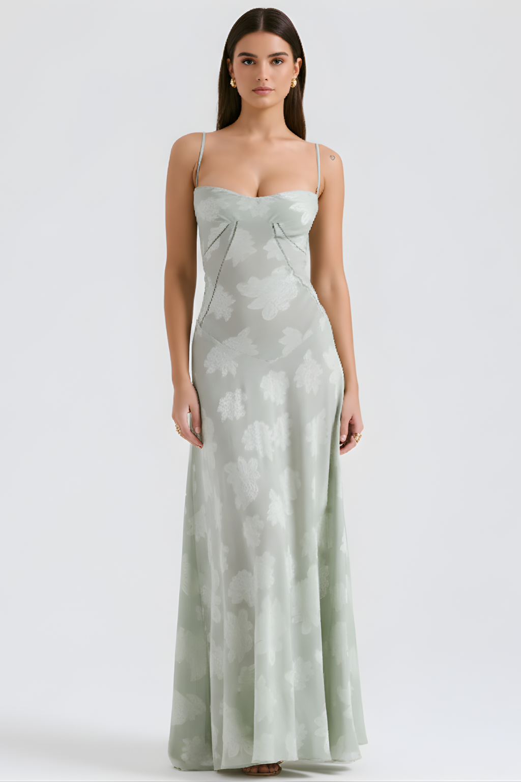 Women’s Sheer Elegance Lace Maxi Dress