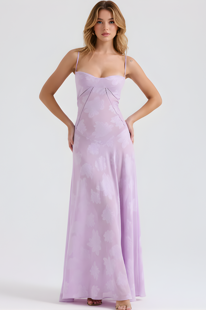 Women’s Sheer Elegance Lace Maxi Dress