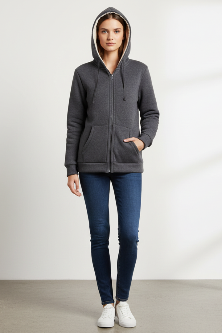 Women’s Soft Hooded Fleece Zip Jacket