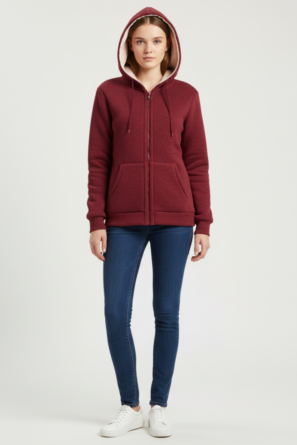 Women’s Soft Hooded Fleece Zip Jacket
