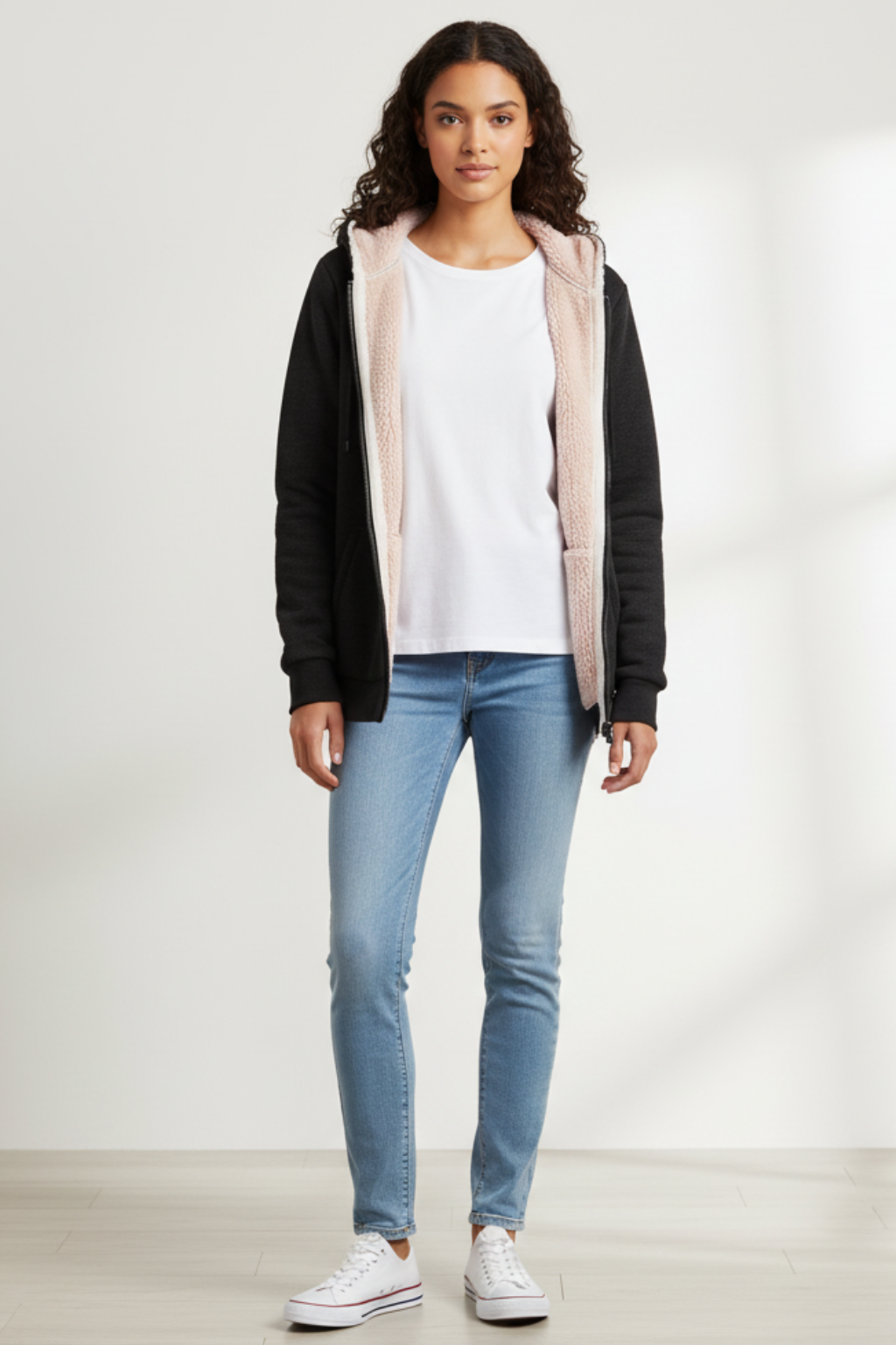 Women’s Soft Hooded Fleece Zip Jacket