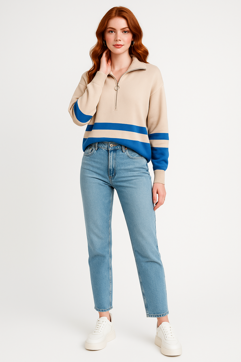 Women's Striped Pullover Sweater
