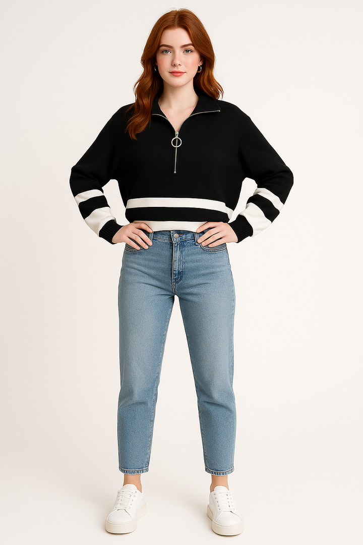 Women's Striped Pullover Sweater