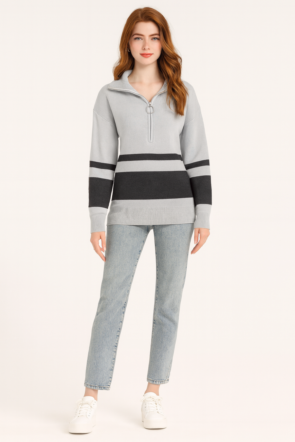 Women's Striped Pullover Sweater