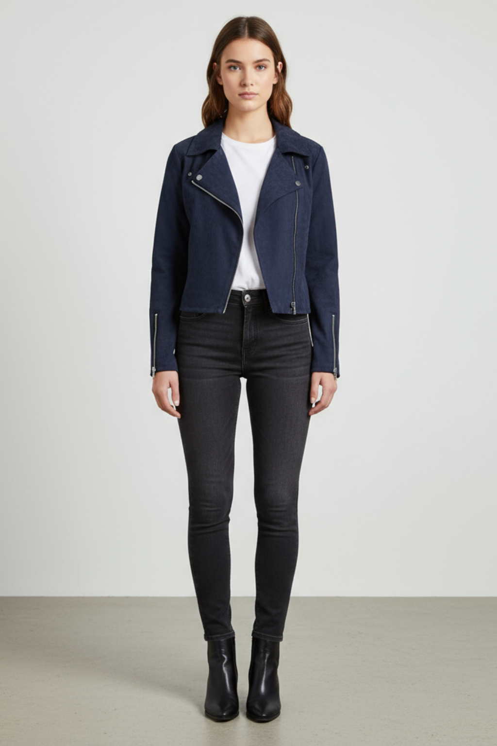 Women’s Stylish Soft Suede Biker Jacket