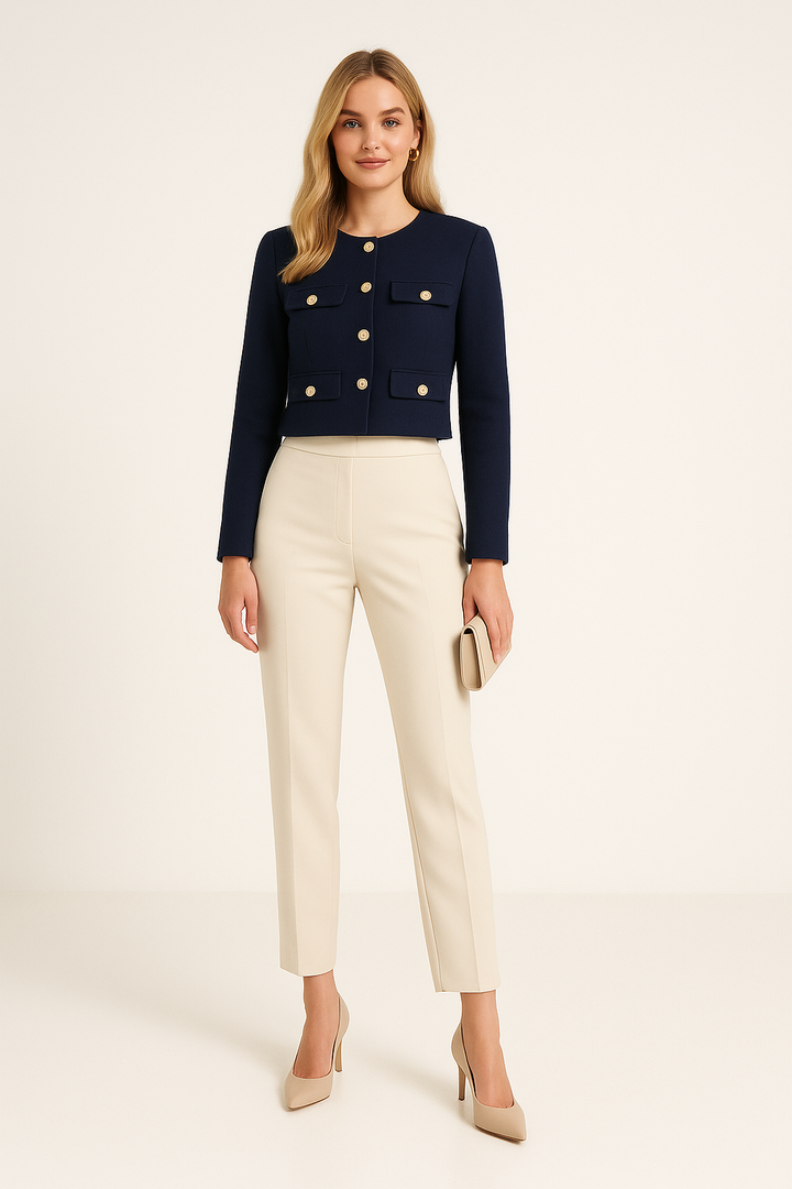 Women's Vintage Button Down Long Sleeve Jacket