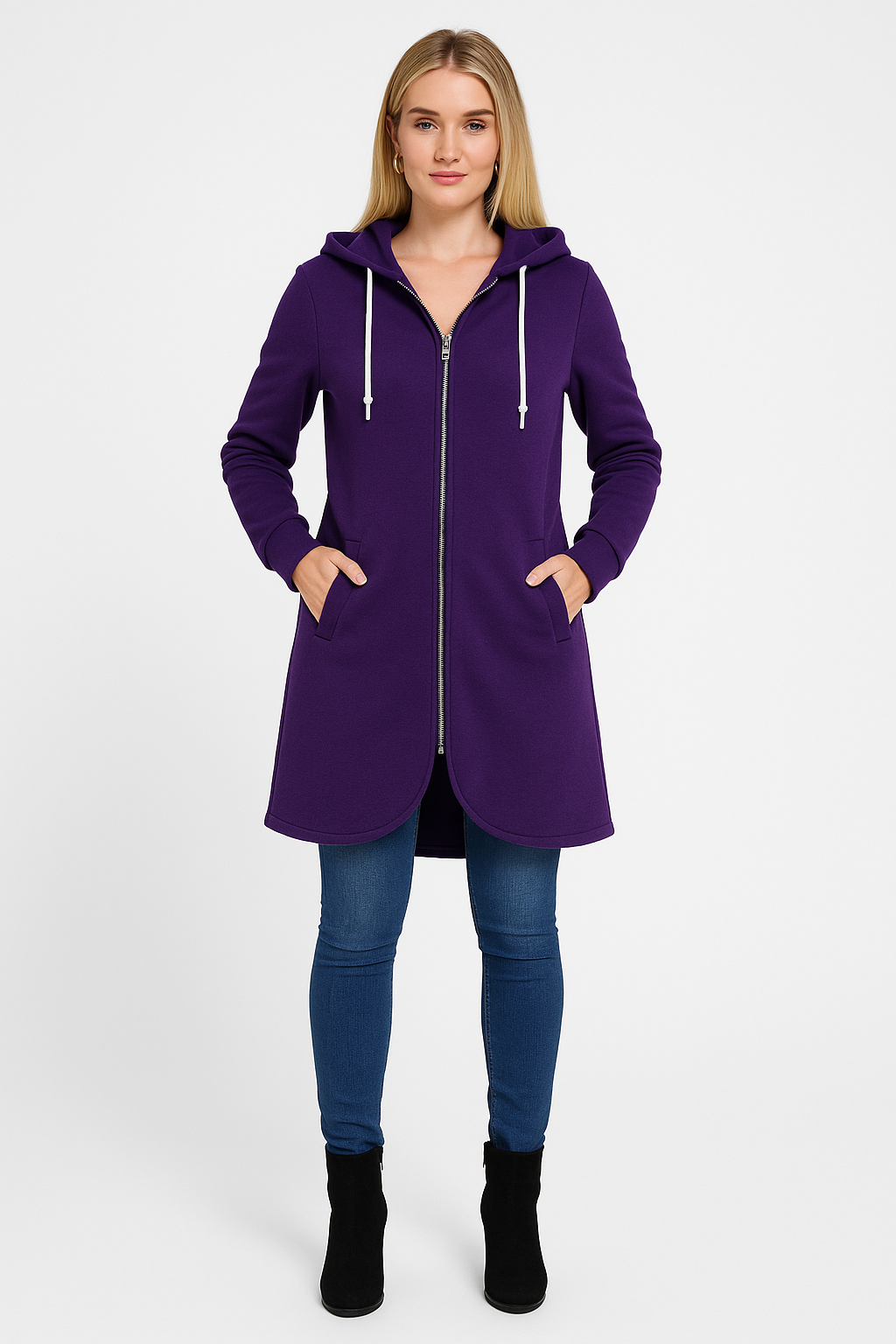 Women’s Warm Hooded Zip Jacket