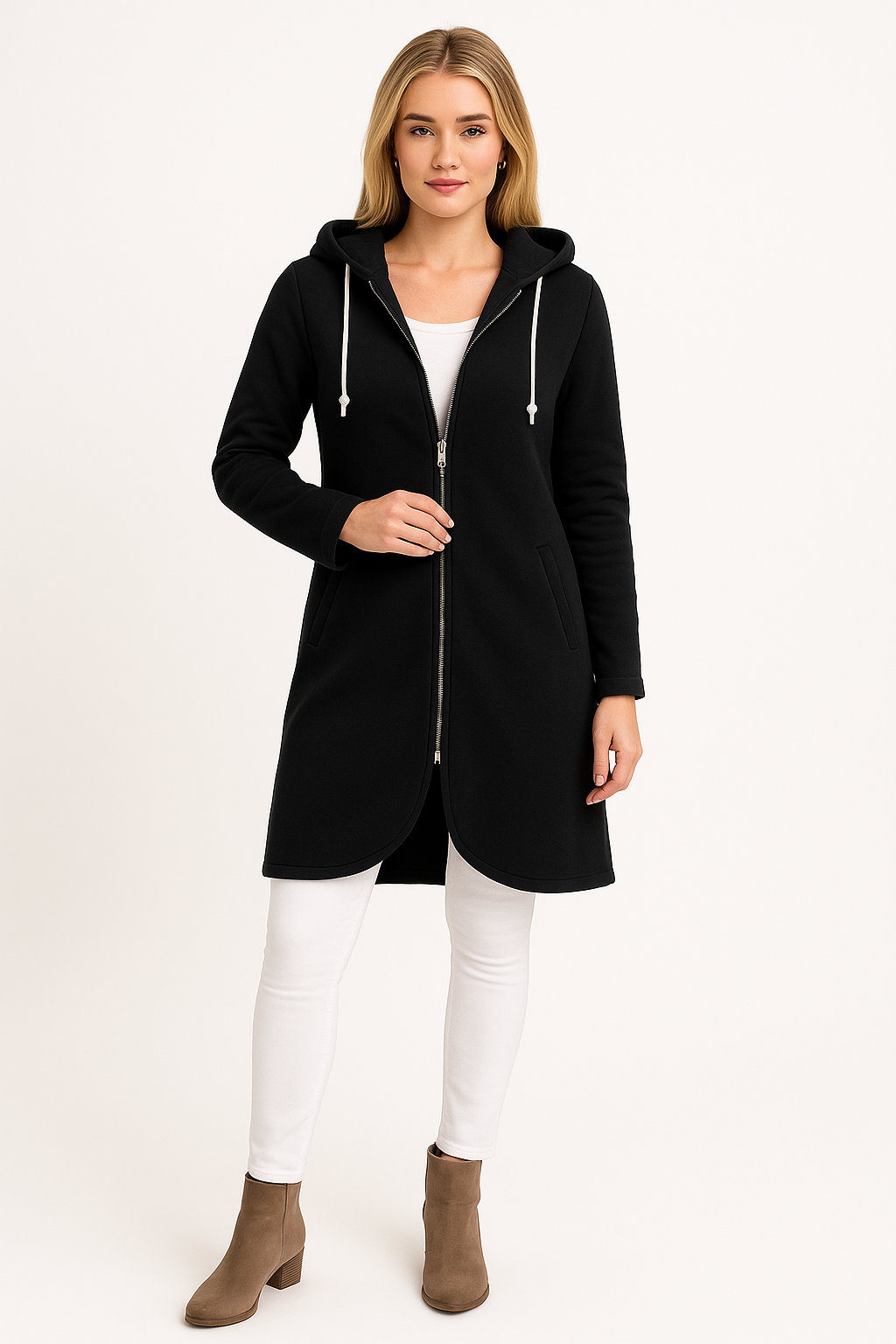Women’s Warm Hooded Zip Jacket
