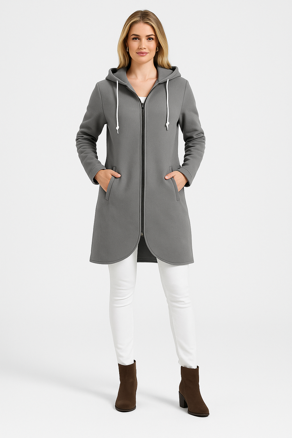 Women’s Warm Hooded Zip Jacket