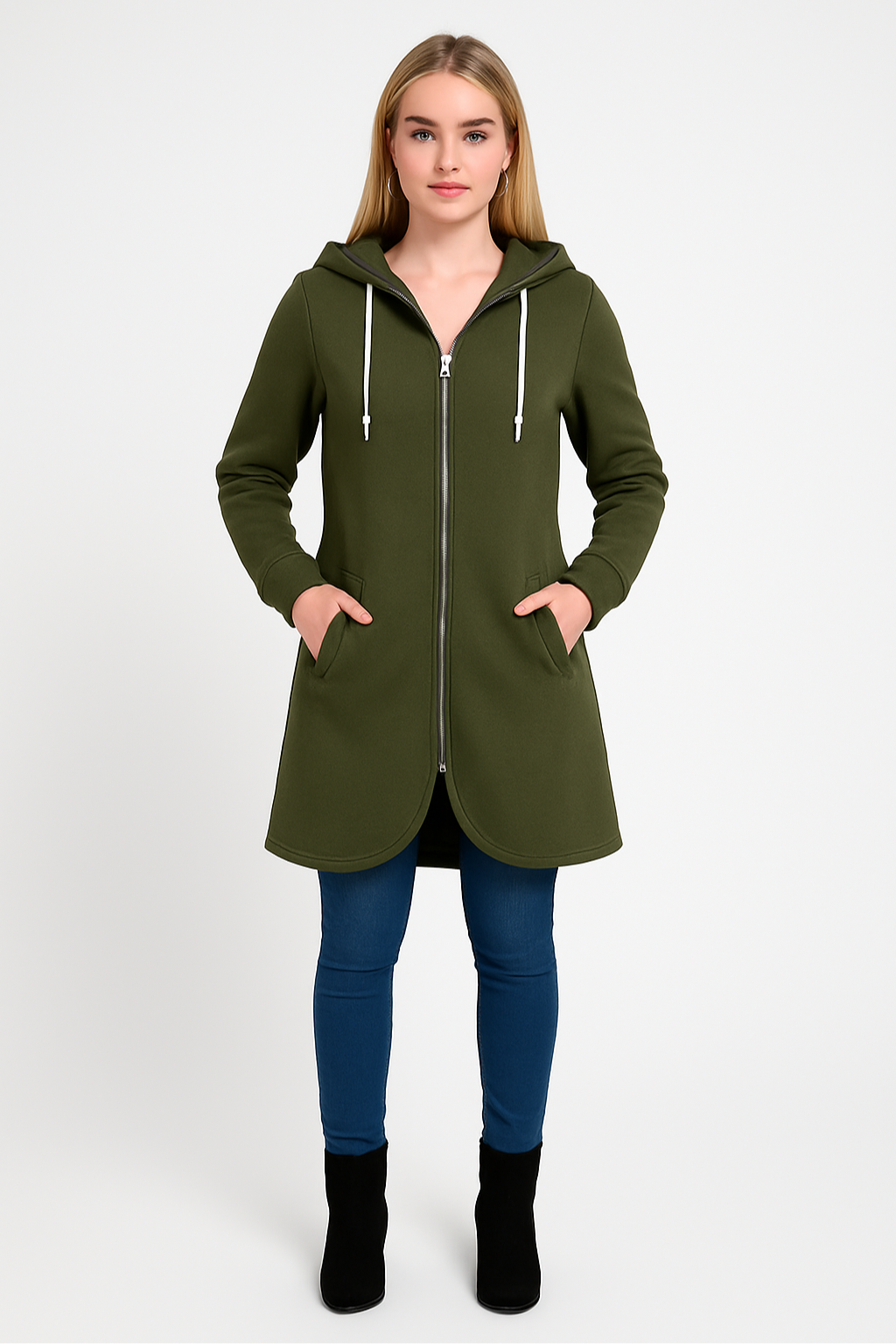 Women’s Warm Hooded Zip Jacket