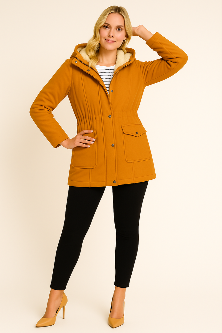 Women's Water-Resistant Plush Lined Parka Jacket