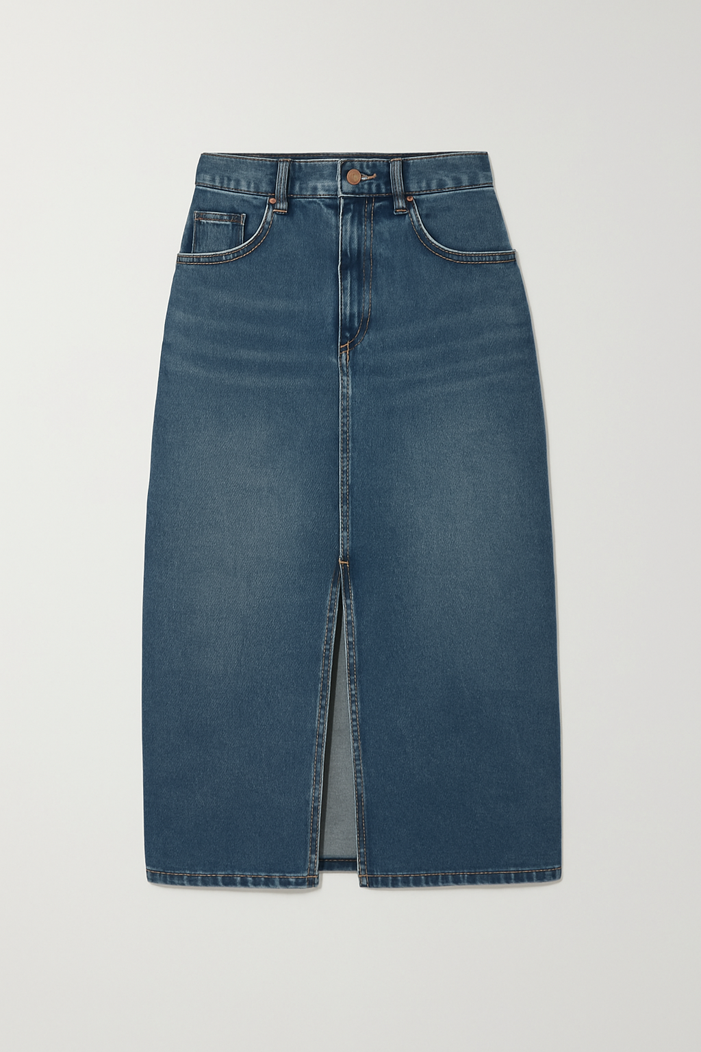 Women’s High Waist Denim Midi Skirt