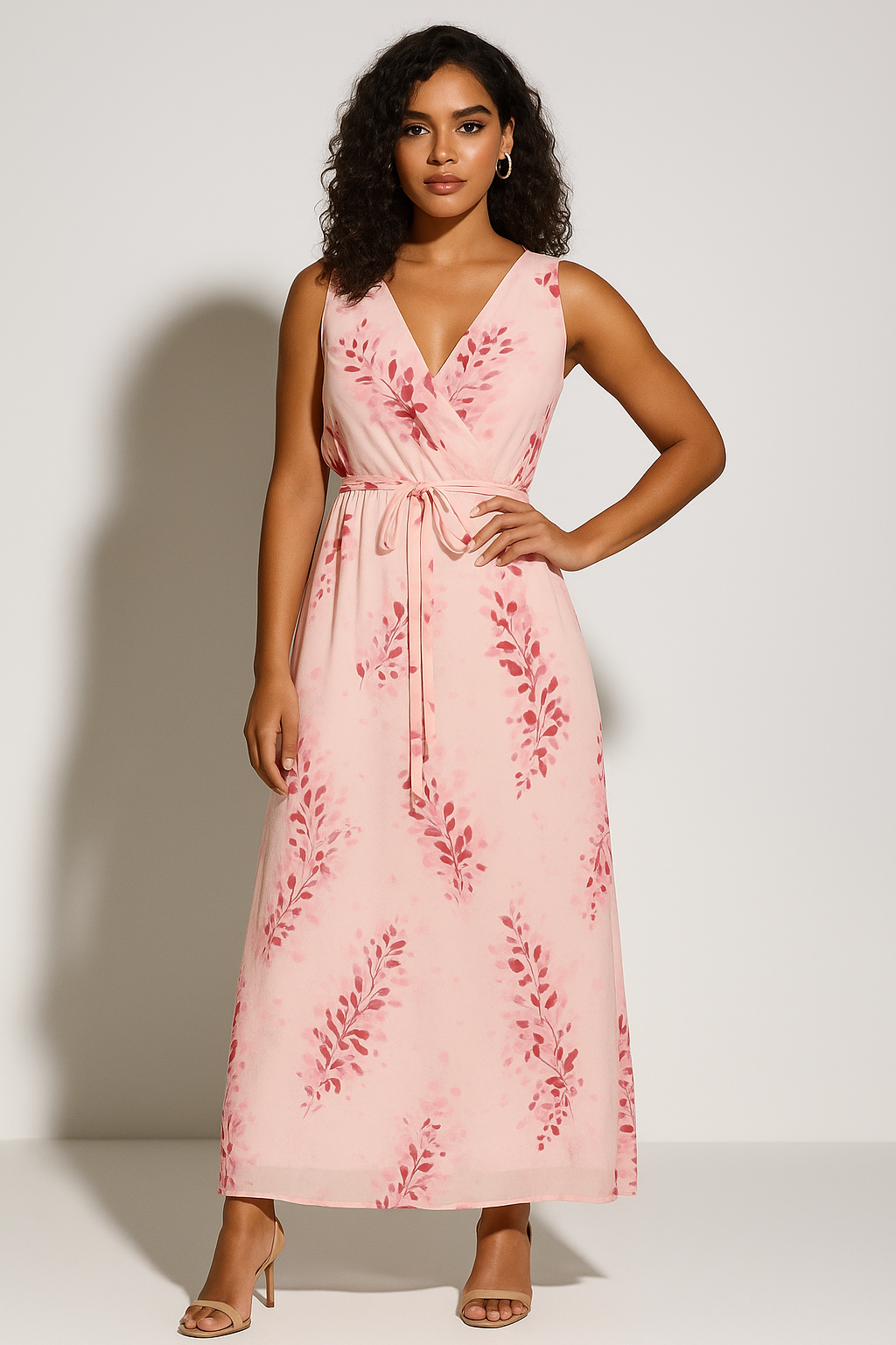 Women’s Sleeveless Floral Maxi Dress