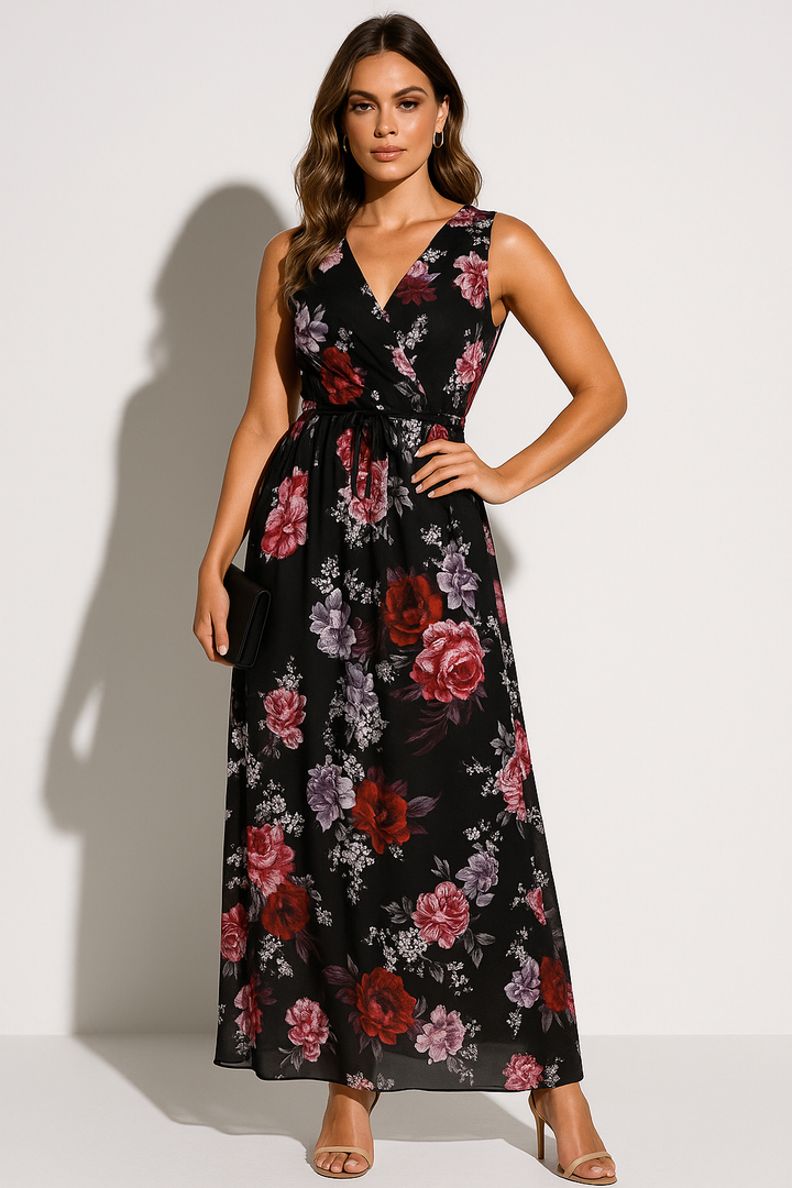 Women’s Sleeveless Floral Maxi Dress