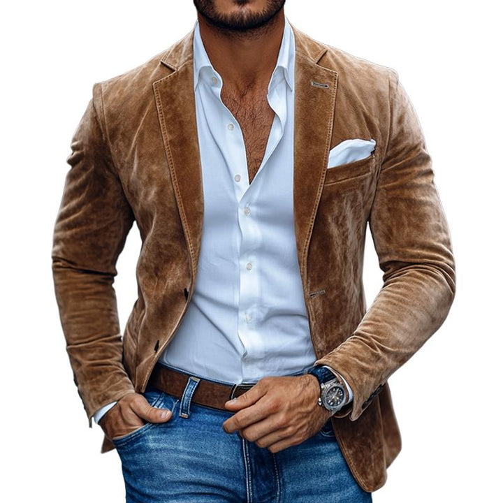 Elegant Suede Blazer for Men